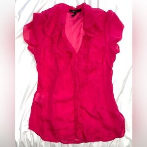 Silk BCBG MaxAzria Short Sleeve Blouse